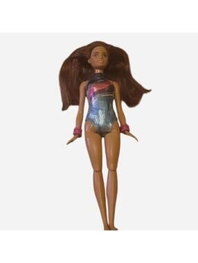 Barbie Super Gymnast Teresa doll long brown hair and blue leotard